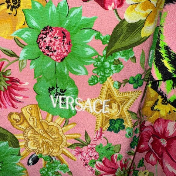AUTHENTIC  MENS VERSACE SHORT SLEEVE BUTTON UP SHIRT SIZE 48 LOOSE FIT M/L - Picture 5 of 12